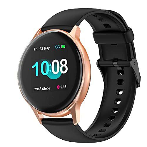 Kobmand Correas para UMIDIGI Uwatch 3S/Uwatch 2S,Correa de Reloj de 22mm Con Correa De Repuesto Ajustable para Deportes De Silicona para UMIDIGI Uwatch 3S/Uwatch 2S (Negro)