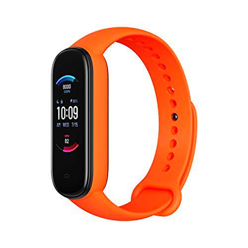 Amazfit Band 5 Rastreador de ejercicios con Alexa incorporada Duración de la batería de 15 días Oxigeno en sangre Ritmo cardiaco Monitoreo del sueño Seguimiento de la salud de la mujer Pantalla