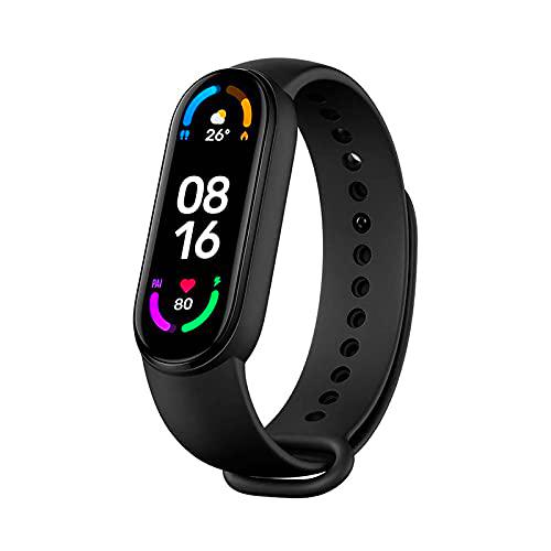 Xiaomi Mi Band 6 Fitness Tracker 1.56" Color AMOLED Display Pulsera Inteligente 50M Rastreador de Actividad Resistente al Agua 30 Modos de Fitness Smartwatch Pulsera
