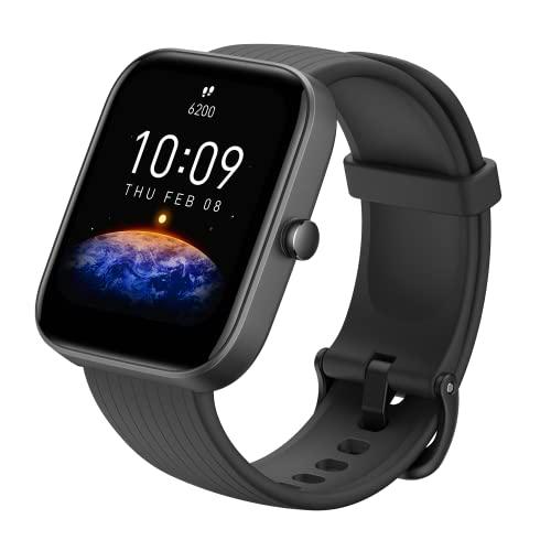 Amazfit Bip 3 SmartWatch con pantalla a color grande de 1,69&quot; 50 Esferas Reloj con 60 modos deportivos 5 ATM Resistente 14 días Duración de la Batería con Frecuencia cardíaca Monitor de SpO2