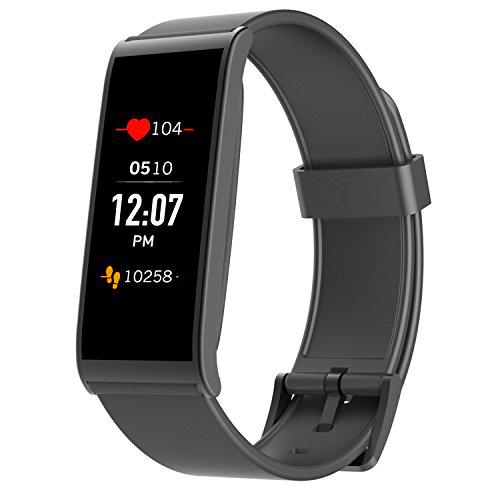 MyKronoz ZeFit4HR - Reloj de Ritmo cardíaco, Pantalla táctil a Color y notificaciones de teléfonos Inteligentes