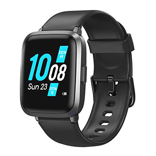 TOMSHOO Smartwatch Monitor de Frecuencia Cardíaca Presión Arterial Oxígeno Podómetro IP68 Reloj de Fitness con Pantalla Táctil de 1.3 "