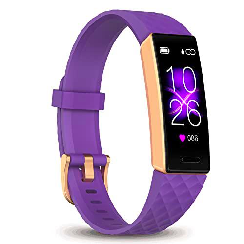 TeslaHero Rastreador de ejercicio,Rastreador de actividad con monitor de sueño de ritmo cardíaco,Reloj podómetro impermeable para Android y iPhone,Contador de calorías de pasos