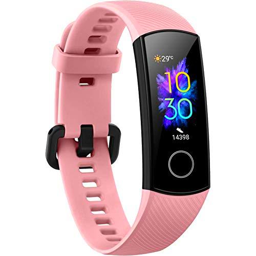 Honor Band 5 - Pulsera Inteligente 0.95" con Monitor de frecuencia cardíaca en Tiempo Real, Coral Pink