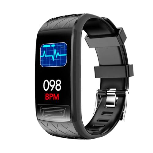 Pulsera de Fitness, medidor de Actividad, a Prueba de Agua,Mide la presión Arterial,frecuencia cardíaca,el azúcar en la Sangre y la Temperatura Corporal,Compatible con los teléfonos Inteligentes