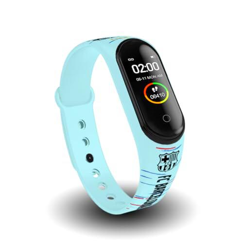 FIT &amp; FUN Pulsera de Actividad Smart Band con Correa Equipación FC Barcelona | Producto Licenciado por FC Barcelona