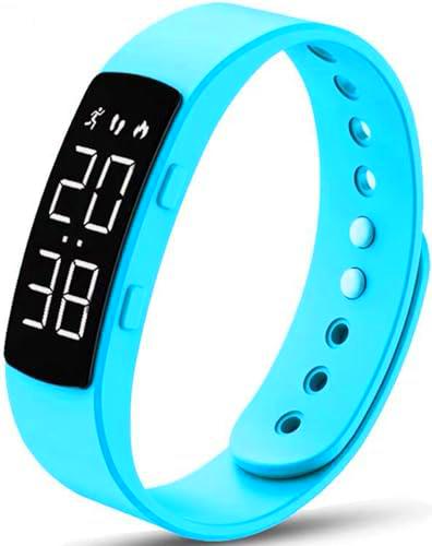 Fitness Tracker Podómetro Reloj Mujer Hombre Digital Reloj Fitness Pulsera Sin App y Teléfono Móvil Monitor de Sueño Digital Reloj de Pulsera LED Rastreador de Actividad Calorías Distancia Reloj de
