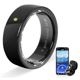 Smart Ring Touch Fitness Ring Tracker Anillo Smart Ring para Hombre Mujer IP68 Impermeable Android iOS Fitness Anillo con Monitor de Sueño