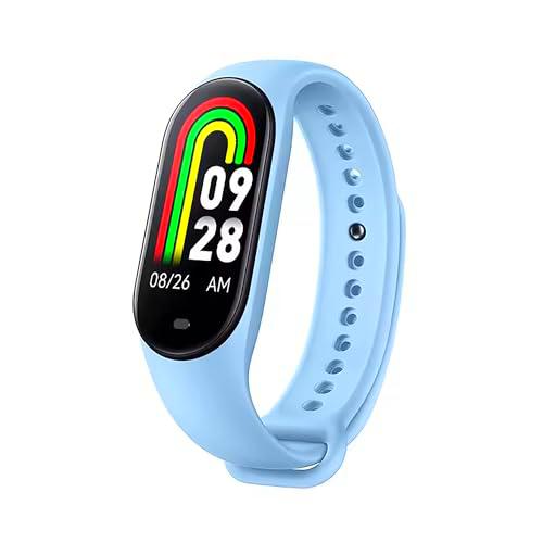 Reloj Band Smart M8 8 frecuencia cardíaca oxigenación estrés impermeable IP67 sueño carga magnética (azul)