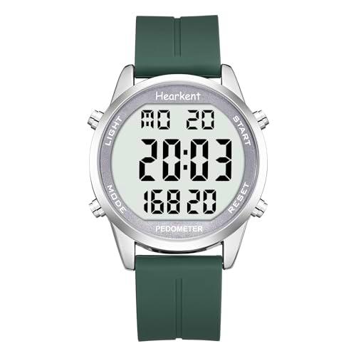 Hearkent Reloj de pulsera de fitness con podómetro