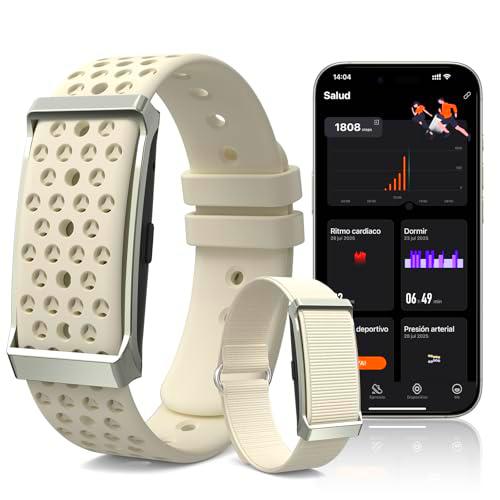 iSo Tech Pulsera Inteligente Sin Pantalla, Smartwatch Fitness Tracker con Monitoreo 24/7 de Actividad