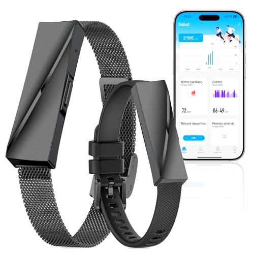 iSo Tech Pulsera Inteligente sin Pantalla, Smartwatch Fitness Tracker con Monitoreo 24/7 de Actividad