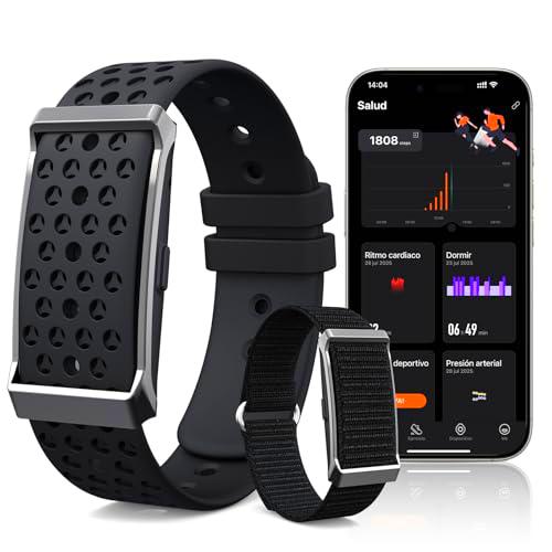 iSo Tech Pulsera Inteligente Sin Pantalla, Smartwatch Fitness Tracker con Monitoreo 24/7 de Actividad