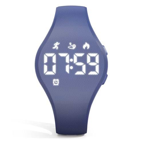 Focwony Reloj digital de fitness para niños con pantalla LED de 5 a 15 años