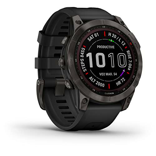 Garmin Fenix 7 Solar Zafiro, 47 mm, Gris Pizarra/Negro
