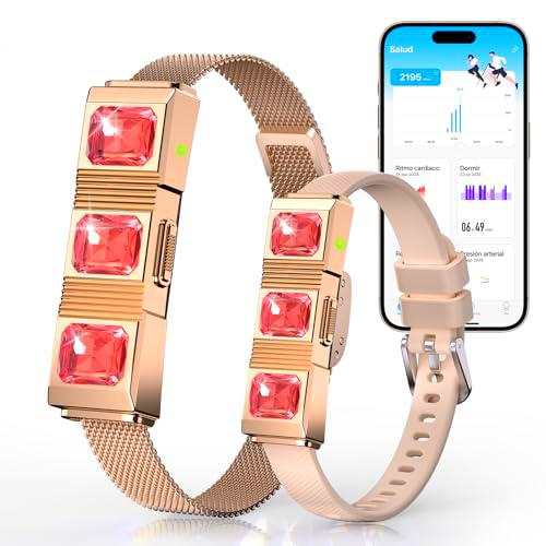 iSo Tech Fitness Tracker sin Pantalla, Smartband Smartwatch para Mujer Hombre 24/7 Rastreador de Actividad y Sueño con Frecuencia Cardíaca Oxígeno en Sangre HRV