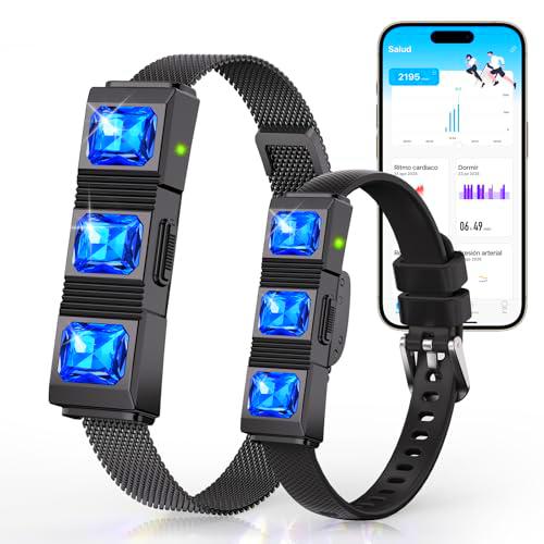 iSo Tech Fitness Tracker sin Pantalla, Smartband Smartwatch para Mujer Hombre 24/7 Rastreador de Actividad y Sueño con Frecuencia Cardíaca Oxígeno en Sangre HRV