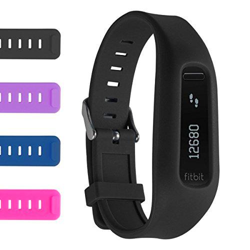 Correa de recambio con hebilla para Fitbit One (monitor no incluido), negro